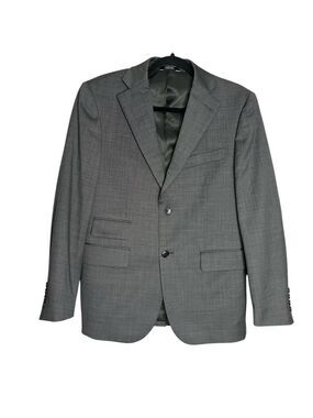 Geoffrey Beene Men's Grey Wool 2 Button Blazer, size 34S